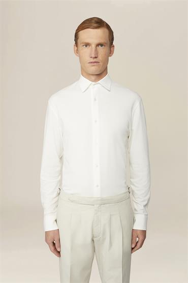 LONG SLEEVES POLO SHIRT WHITE