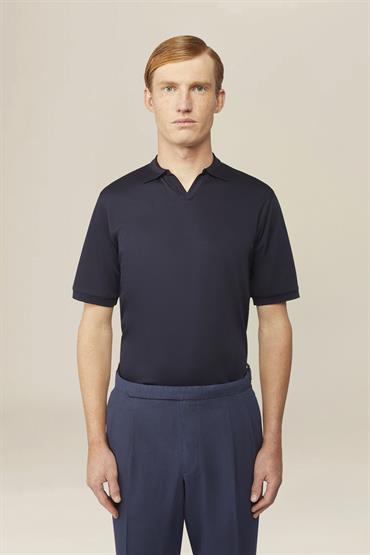 DERBY COLLAR POLO DK BLUE