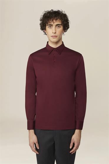LONG SLEEVES POLO WINE