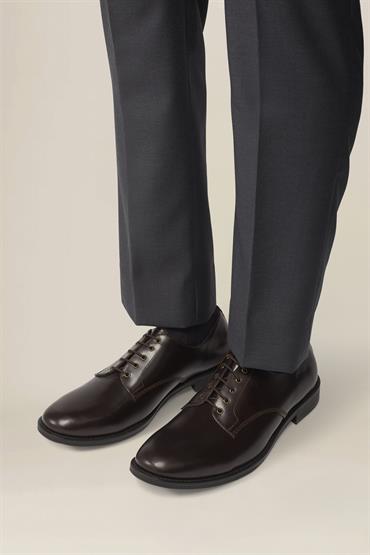 LEATHER DERBY DK BROWN