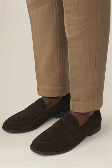 SUEDE LOAFER DK BROWN