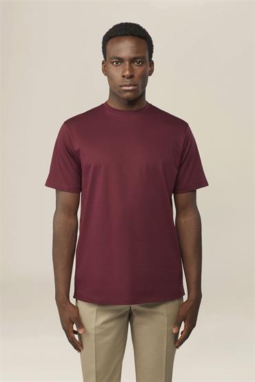 SHORT SLEEVES T-SHIRT/H_NECK WINE
