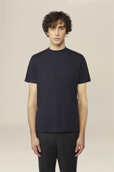 HIGH NECK T-SHIRT DK BLUE