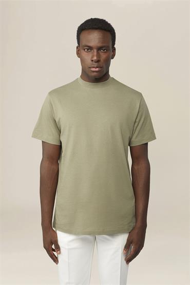 HIGH NECK T-SHIRT SAGE GREEN
