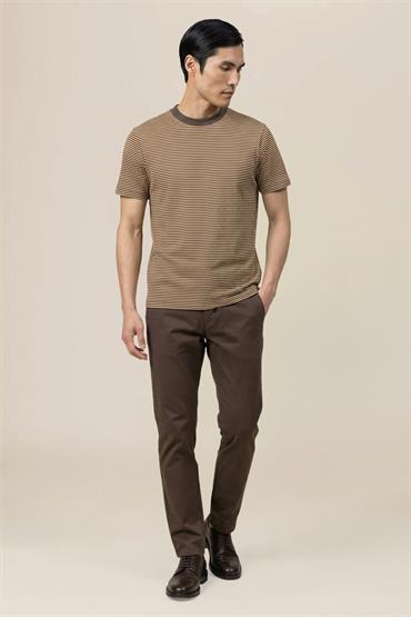 SHORT SLEEVES T-SHIRT/H_NECK BROWN
