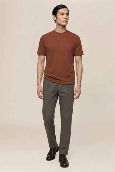 SHORT SLEEVES T-SHIRT/H_NECK RUST